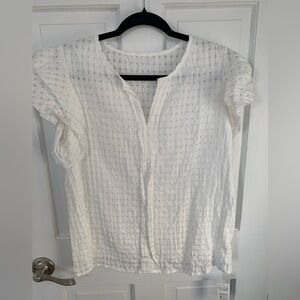 Cupshe White Textured Blouse
